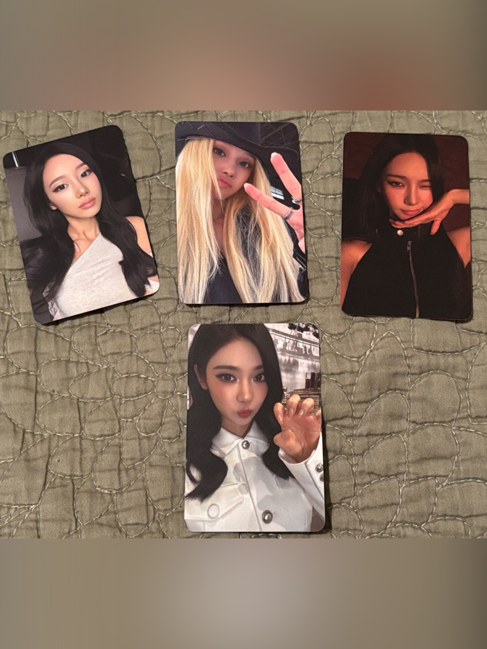 Aespa Live Tour Photo Card Set - Black and Blonde Accents